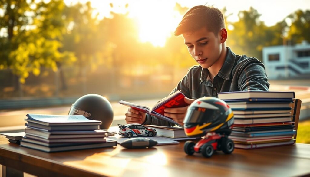balancing racing with school