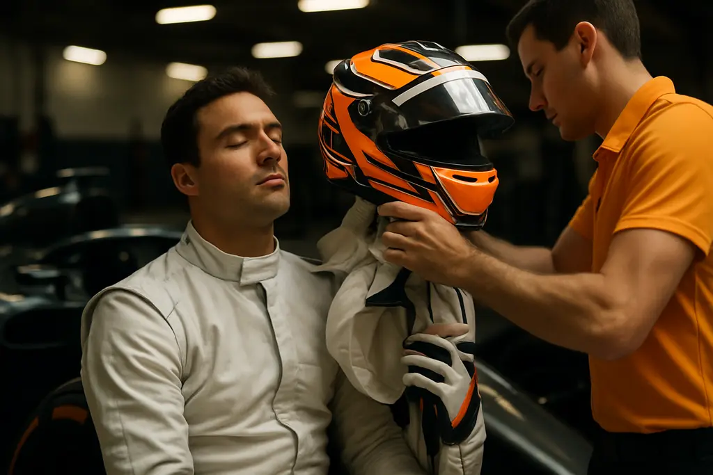 Racing Mental Resilience practice in a quiet paddock before a race