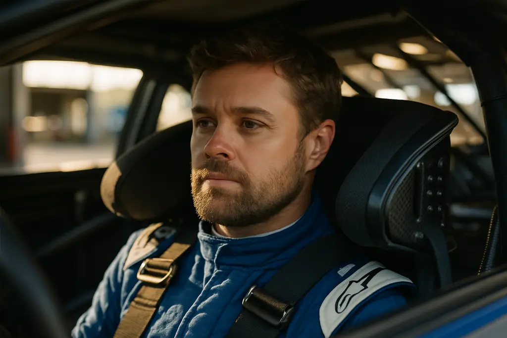 Ricky Stenhouse Jr. Positive Mindset shown through a focused driver preparing with crew